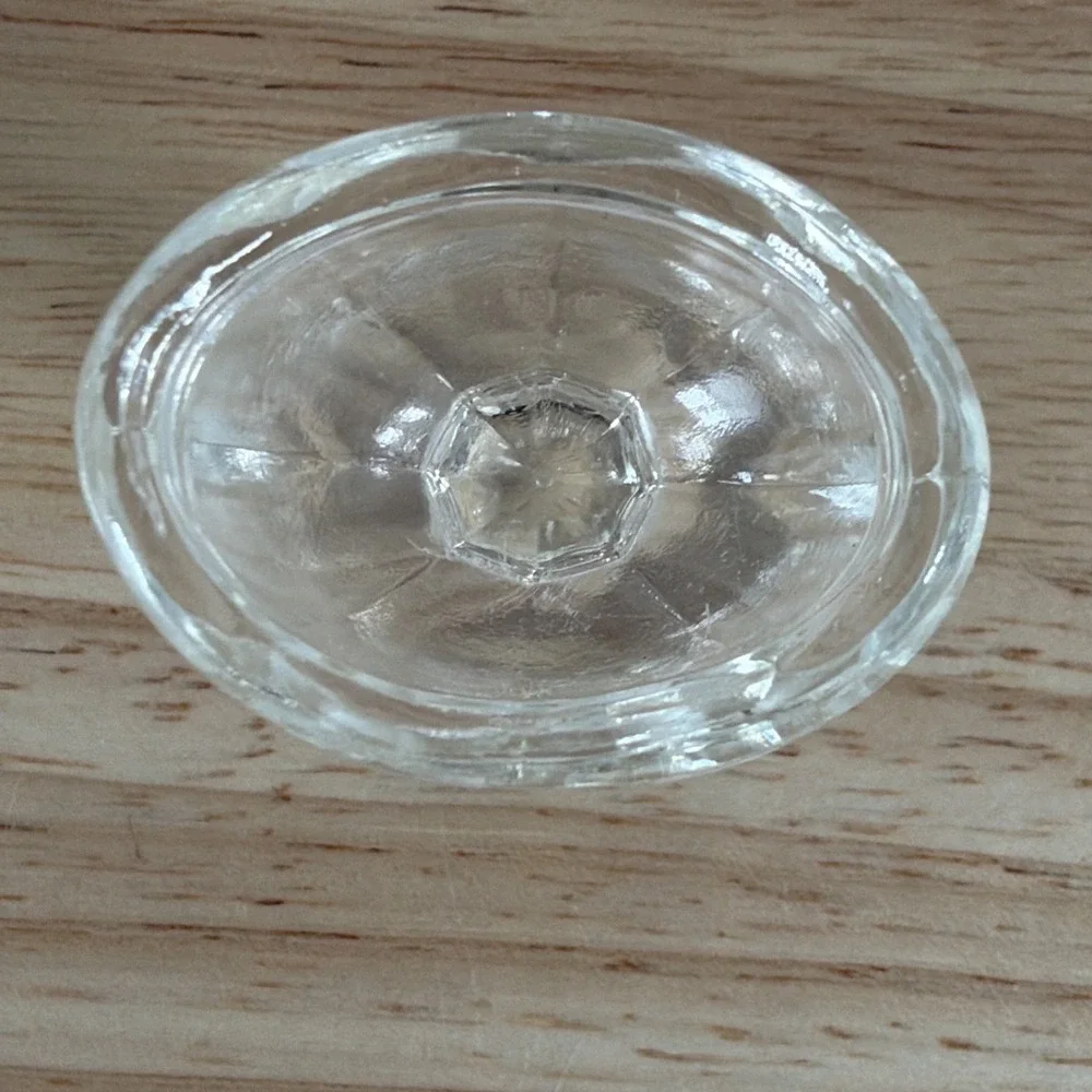 Eye Wash Cup Vintage Clear Glass Pedestal 8 Panel Marked G on Bottom